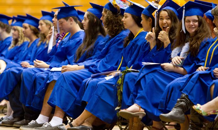 Front row of 2012 Corvallis High School graduation