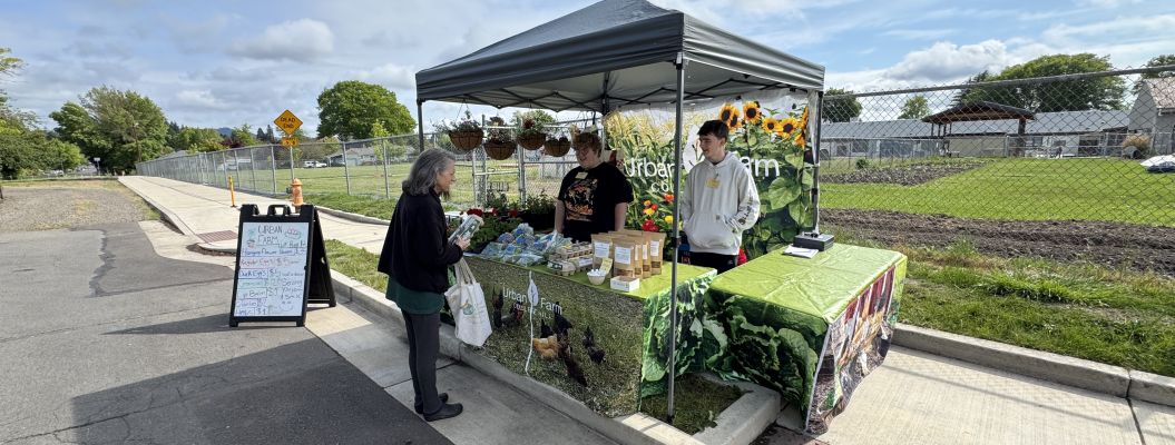 People at a farm stand
