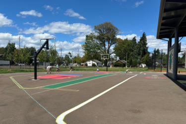 Playground with lines painted on it