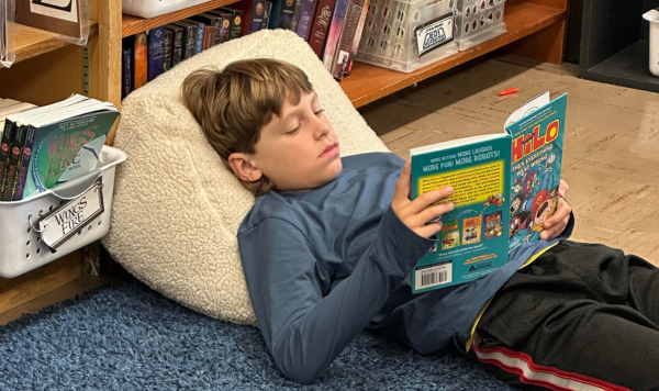 A child reading a book