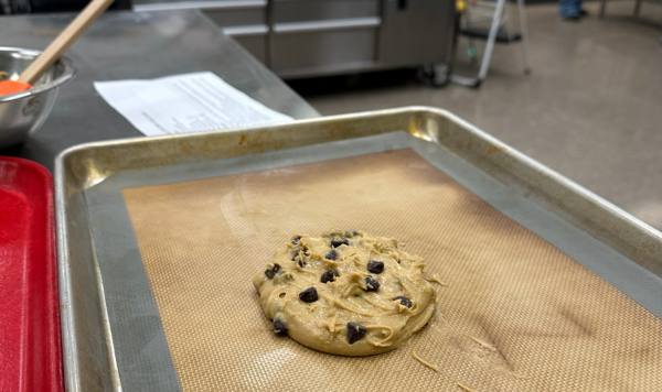 Cookie dough ready to be baked