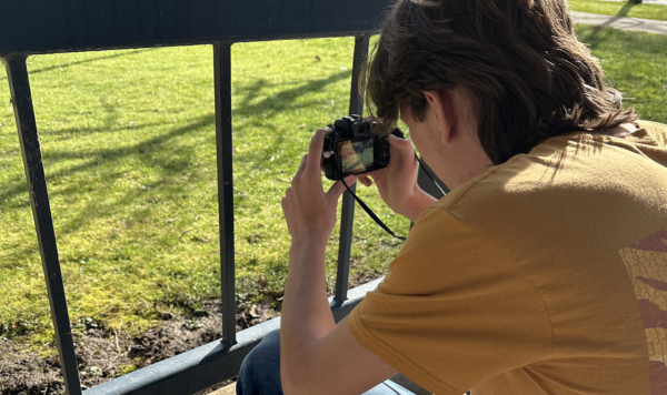 Student taking a photo