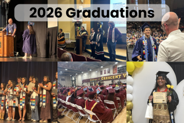 Students at graduations