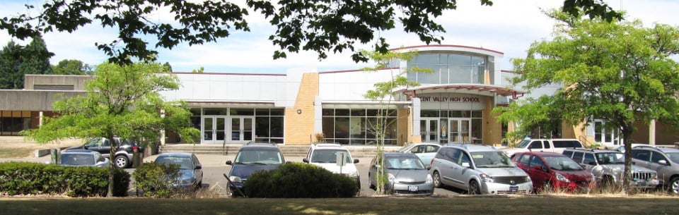 Crescent Valley High School front view of school