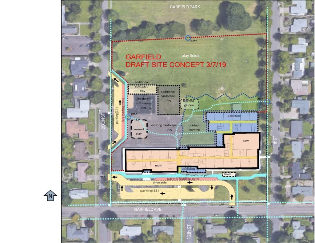 Bond Update Architect Team Presents Garfield Site Diagram Concept Corvallis School District