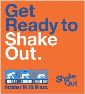 Earthquake Shake Out flier October 19 2017